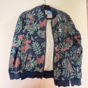 adidas bomber with leaves